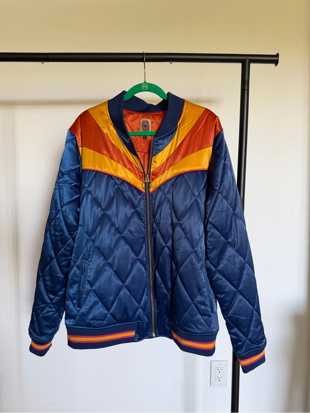 Original Navy Rising Sun Bomber Jacket - Picture 2 of 11